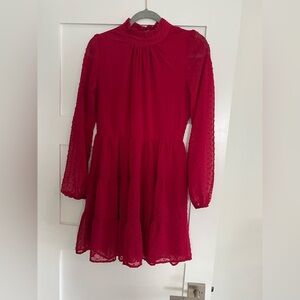 Trixxi Vibrant Red Holiday Cocktail Dress